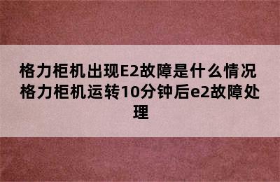 格力柜机出现E2故障是什么情况 格力柜机运转10分钟后e2故障处理